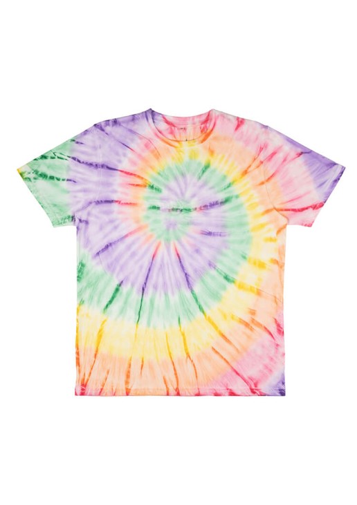 Unisex 100% Organic Cotton Rainbow Tie Dye T-Shirt